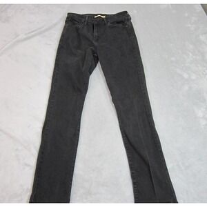 Levis Jeans Womens 10 Black Charcoal Wash Mid Rise Skinny Slim 5-Pocket Denim